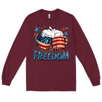 Burgundy Tastes like freedom Long Sleeve Tee - FaDigitalArtStudio