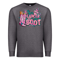Charcoal Heather give the cancer boot Premium Sweatshirt - AdoDesignShop