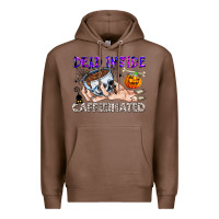 Chestnut Dead Inside Caffeinated Premium Hoodie - CowhideDigitalArt