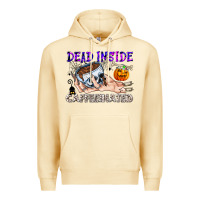 Pina Colada Dead Inside Caffeinated Premium Hoodie - CowhideDigitalArt
