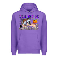 Purple Dead Inside Caffeinated Premium Hoodie - CowhideDigitalArt