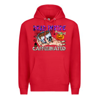 Red Dead Inside Caffeinated Premium Hoodie - CowhideDigitalArt