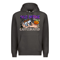 Smoke Dead Inside Caffeinated Premium Hoodie - CowhideDigitalArt