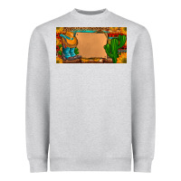 Heather Grey custom cowboy boots aztec sunflowers leopard license plate Heavyweight Sweatshirt - Artiststas