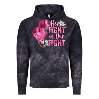 Cloud Black her fight is our fight Breast cancer awareness Vintage Hoodie - FaDigitalArtStudio