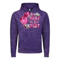 Cloud Purple her fight is our fight Breast cancer awareness Vintage Hoodie - FaDigitalArtStudio