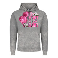 Cloud Rock her fight is our fight Breast cancer awareness Vintage Hoodie - FaDigitalArtStudio