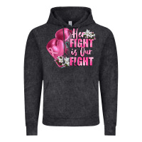 Vintage Black her fight is our fight Breast cancer awareness Vintage Hoodie - FaDigitalArtStudio
