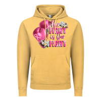 Vintage Mustard her fight is our fight Breast cancer awareness Vintage Hoodie - FaDigitalArtStudio