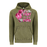 Vintage Olive her fight is our fight Breast cancer awareness Vintage Hoodie - FaDigitalArtStudio