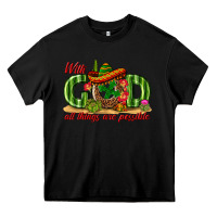 Black With God All Things Are Possible Mexico Heavy Core Tee - texasbilliewilder
