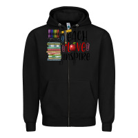 Black teach love inspire Zipper Hoodie - BarkalooDesign