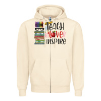 Teach Love Inspire Zipper Hoodie | Teevron