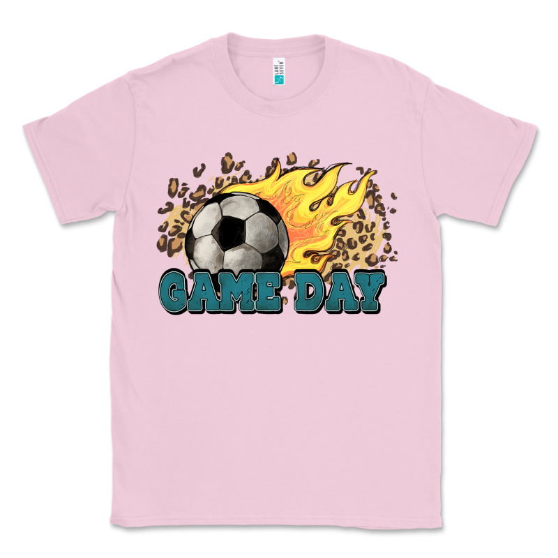 Game Day Soccer Leopard Flames Fireball Classic Tee by HowdyJamesFarm | Teevron