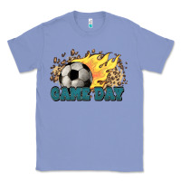 Colony Blue Game day Soccer leopard flames fireball Classic Tee - HowdyJamesFarm