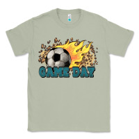 Matcha Game day Soccer leopard flames fireball Classic Tee - HowdyJamesFarm