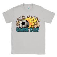 Moon Dust Game day Soccer leopard flames fireball Classic Tee - HowdyJamesFarm