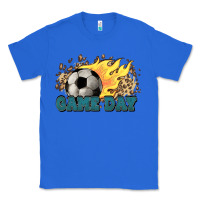 True Royal Game day Soccer leopard flames fireball Classic Tee - HowdyJamesFarm