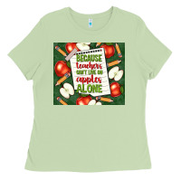Matcha because teachers can't live on apples alone tumble Ladies Tee - TumblerDesignByShophia