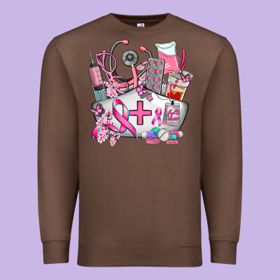 Nurse Cancer Premium Sweatshirt Designed By Adodesignshop