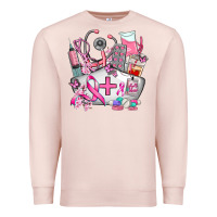 Pale Pink nurse cancer Premium Sweatshirt - AdoDesignShop