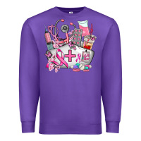 Purple nurse cancer Premium Sweatshirt - AdoDesignShop