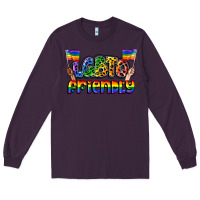 Plum lgbtq friendly pride Long Sleeve Tee - FaDigitalArtStudio