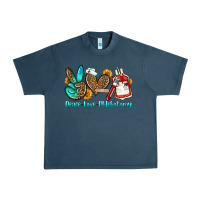 Midnight Navy peace love phlebotomy Urban Heavy Tee - OliviaCreatesArt