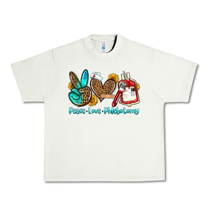 Peace Love Phlebotomy Urban Heavy Tee by OliviaCreatesArt | Teevron