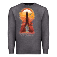 Charcoal Heather Retro Animation  Novel Art Characters Poster Premium Sweatshirt - maiPhamDesign