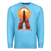 Ocean Blue Retro Animation  Novel Art Characters Poster Premium Sweatshirt - maiPhamDesign
