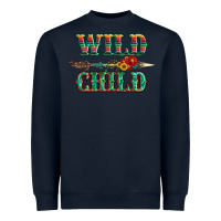 Navy wild chıld serape sunflower and gemstone with arrow Heavyweight Sweatshirt - Artiststas