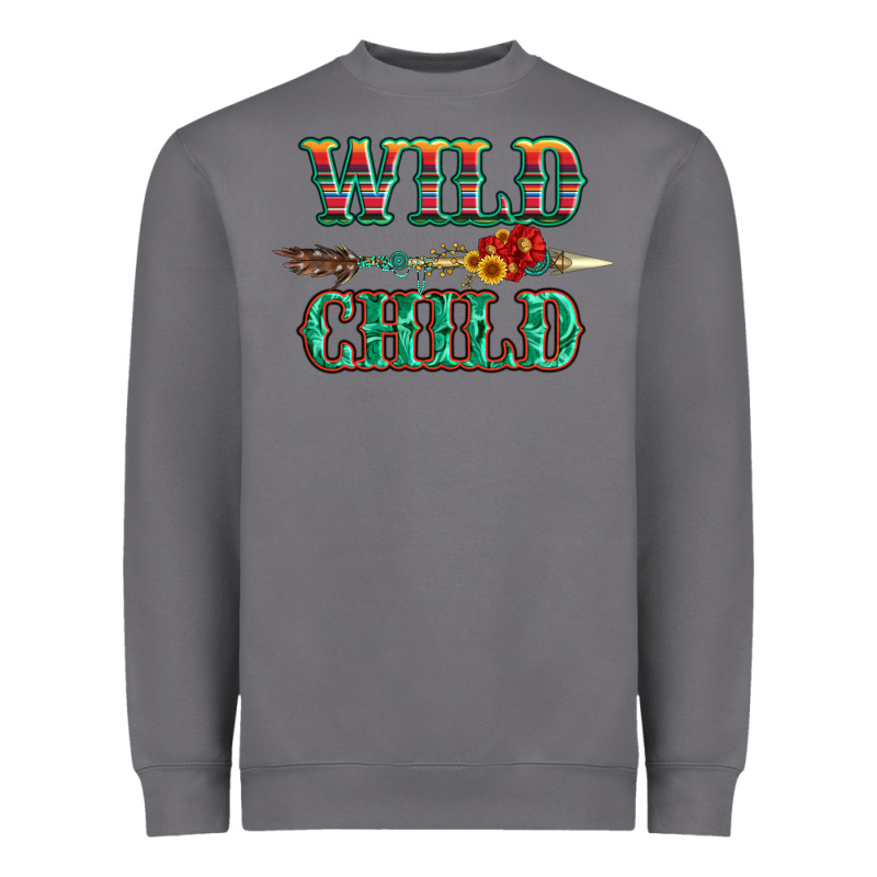 Wild Chıld Serape Sunflower And Gemstone With Arrow Heavyweight Sweatshirt by Artiststas | Teevron