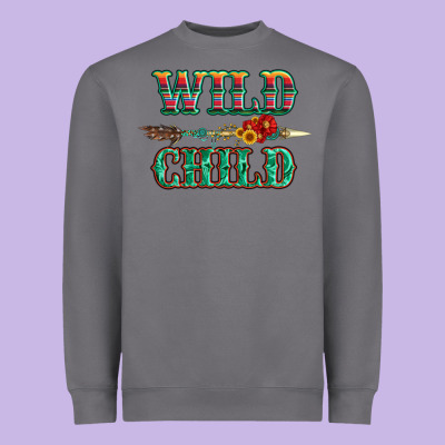 Wild Chıld Serape Sunflower And Gemstone With Arrow Heavyweight Sweatshirt Designed By Artiststas