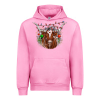 Fuchsia Pink christmas  texas longhorn Urban Hoodie - JahusDesignShop