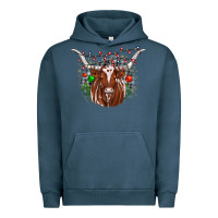 Pigment Midnight Navy christmas  texas longhorn Urban Hoodie - JahusDesignShop