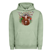 Pigment Oil Green christmas  texas longhorn Urban Hoodie - JahusDesignShop