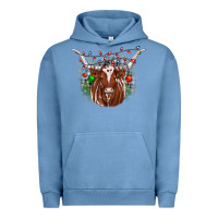 Pigment Pebble Blue christmas  texas longhorn Urban Hoodie - JahusDesignShop