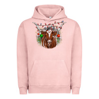 Pigment Salmon christmas  texas longhorn Urban Hoodie - JahusDesignShop
