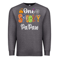 Charcoal Heather grandpa family halloween matching shirts, one spooky papaw t shirt Premium Sweatshirt - maiPhamDesign
