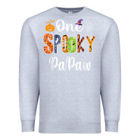 Heather Grey grandpa family halloween matching shirts, one spooky papaw t shirt Premium Sweatshirt - maiPhamDesign