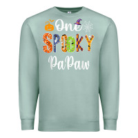 Seafoam grandpa family halloween matching shirts, one spooky papaw t shirt Premium Sweatshirt - maiPhamDesign