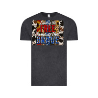 Vintage Black land of the free  th of july brushstroke Vintage Tee - Jasminsmagicworld