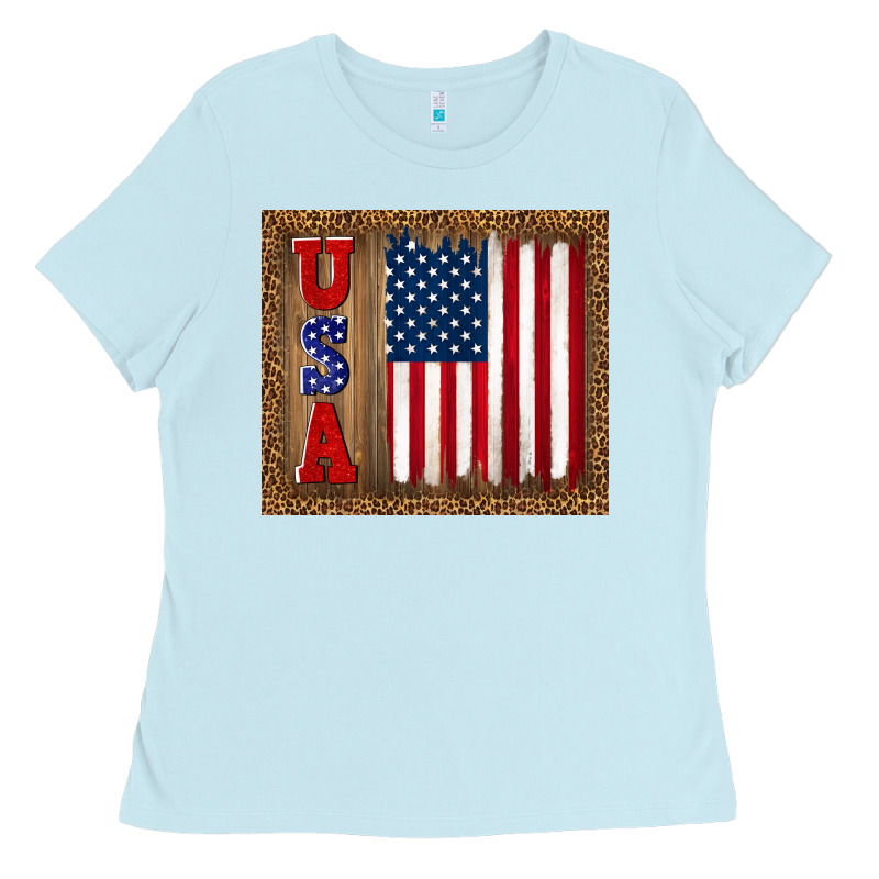 America Usa Flag Tumbler Ladies Tee by TumblerDesignByShophia | Teevron
