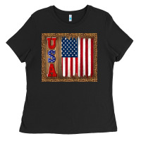 Black america usa flag tumbler Ladies Tee - TumblerDesignByShophia