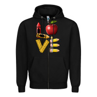 Black love teacher Zipper Hoodie - BarkalooDesign