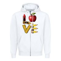 White love teacher Zipper Hoodie - BarkalooDesign