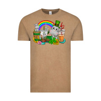 Vintage Coffee St. Patrick's Hippopotamus coffee cups Vintage Tee - CowGirlArtShop