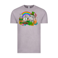 Vintage Zinc St. Patrick's Hippopotamus coffee cups Vintage Tee - CowGirlArtShop
