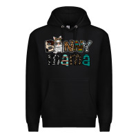Black Bunny mama Premium Hoodie - CowhideDigitalArt
